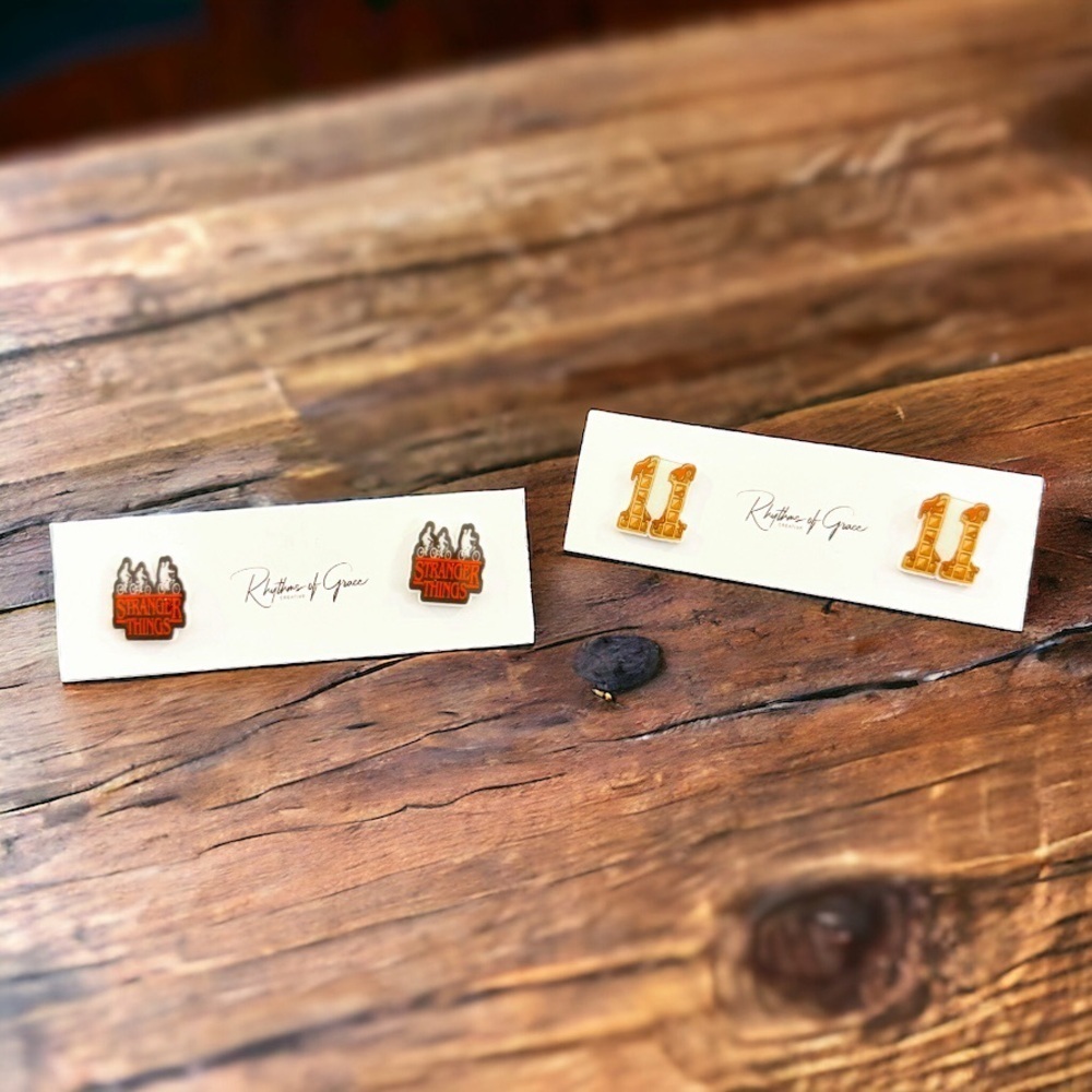 Stranger Things Studs: Elevate Your Style from Hawkins to Hip! NWT Studs - Picture 6 of 16